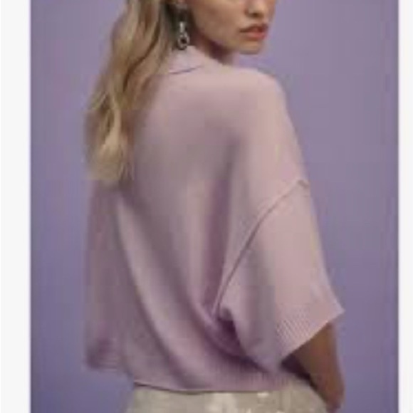 Anthropologie cashmere the Goldie Lavender jumper Barbie sweater size XL - Picture 3 of 10